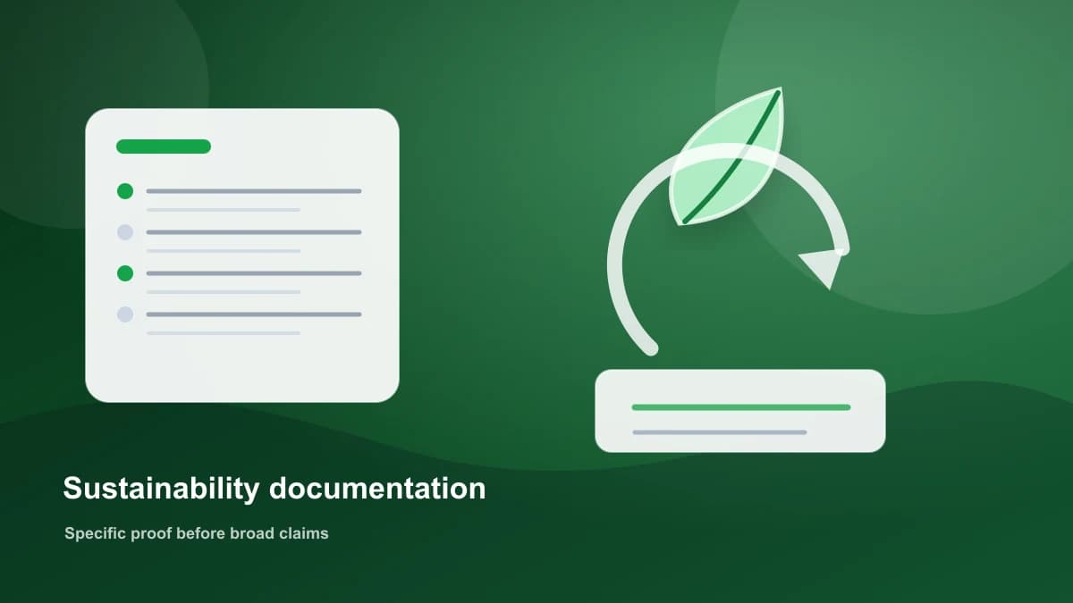 Laundry care sustainability documentation with product facts and claim records
